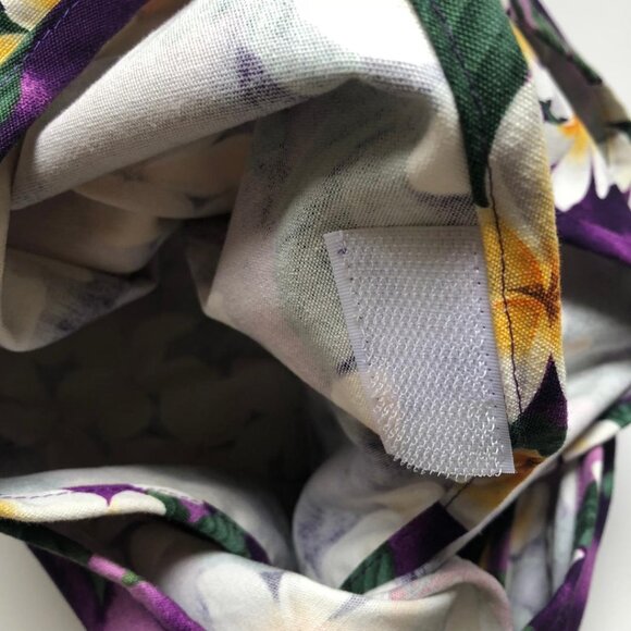 NWOT, Island Aloha Wear, Purple w/Tropical Floral, Cloth, Hobo/Beach/Tote Bag - Picture 6 of 11